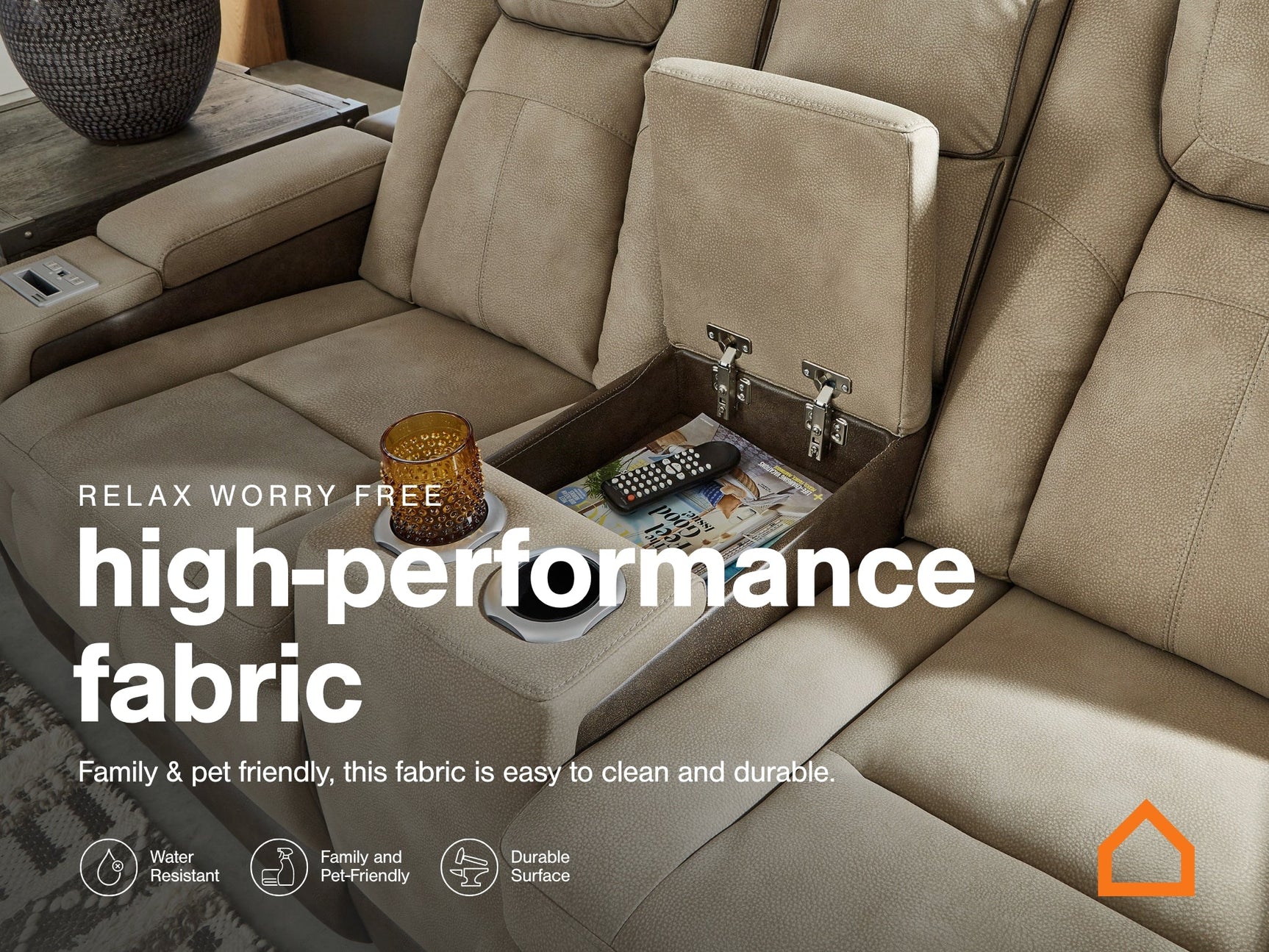 Next-Gen DuraPella Dual Tone Sand Power Reclining Sofa and Loveseat - Ornate Home