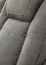 Next-Gen DuraPella Gray Power Reclining Sofa, Loveseat and Recliner Box Arm - Ornate Home