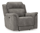 Next-Gen DuraPella Gray Power Reclining Sofa, Loveseat and Recliner Pillow Arm (Online Special Price) - Ornate Home