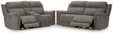 Next-Gen DuraPella Gray Power Reclining Sofa and Loveseat (Online Special Price) - Ornate Home