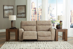 Next-Gen DuraPella Sand 2-Piece Power Reclining Sectional Loveseat - Ornate Home