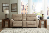 Next-Gen DuraPella Sand 3-Piece Power Reclining Sectional Loveseat with Console (Online Special Price) - Ornate Home