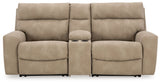 Next-Gen DuraPella Sand 3-Piece Power Reclining Sectional Loveseat with Console (Online Special Price) - Ornate Home