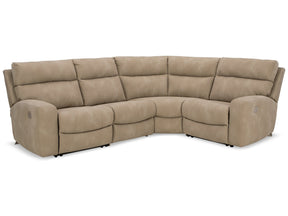 Next-Gen DuraPella Sand 4-Piece Power Reclining Sectional (Online Special Price) - Ornate Home