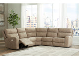 Next-Gen DuraPella Sand 5-Piece Power Reclining Sectional - Ornate Home