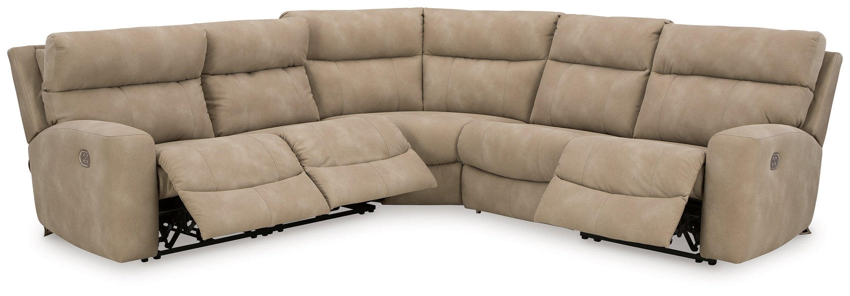 Next-Gen DuraPella Sand 5-Piece Power Reclining Sectional - Ornate Home