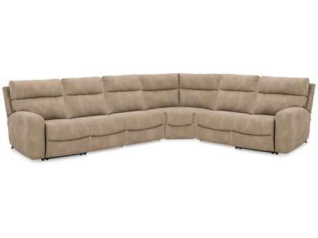 Next-Gen DuraPella Sand 6-Piece Power Reclining Sectional - Ornate Home