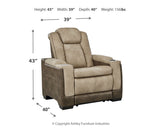 Next-Gen DuraPella Sand Power Recliner (Online Special Price) - Ornate Home