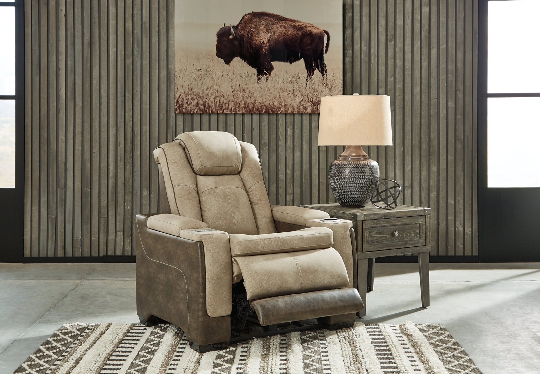 Next-Gen DuraPella Sand Power Recliner - Ornate Home