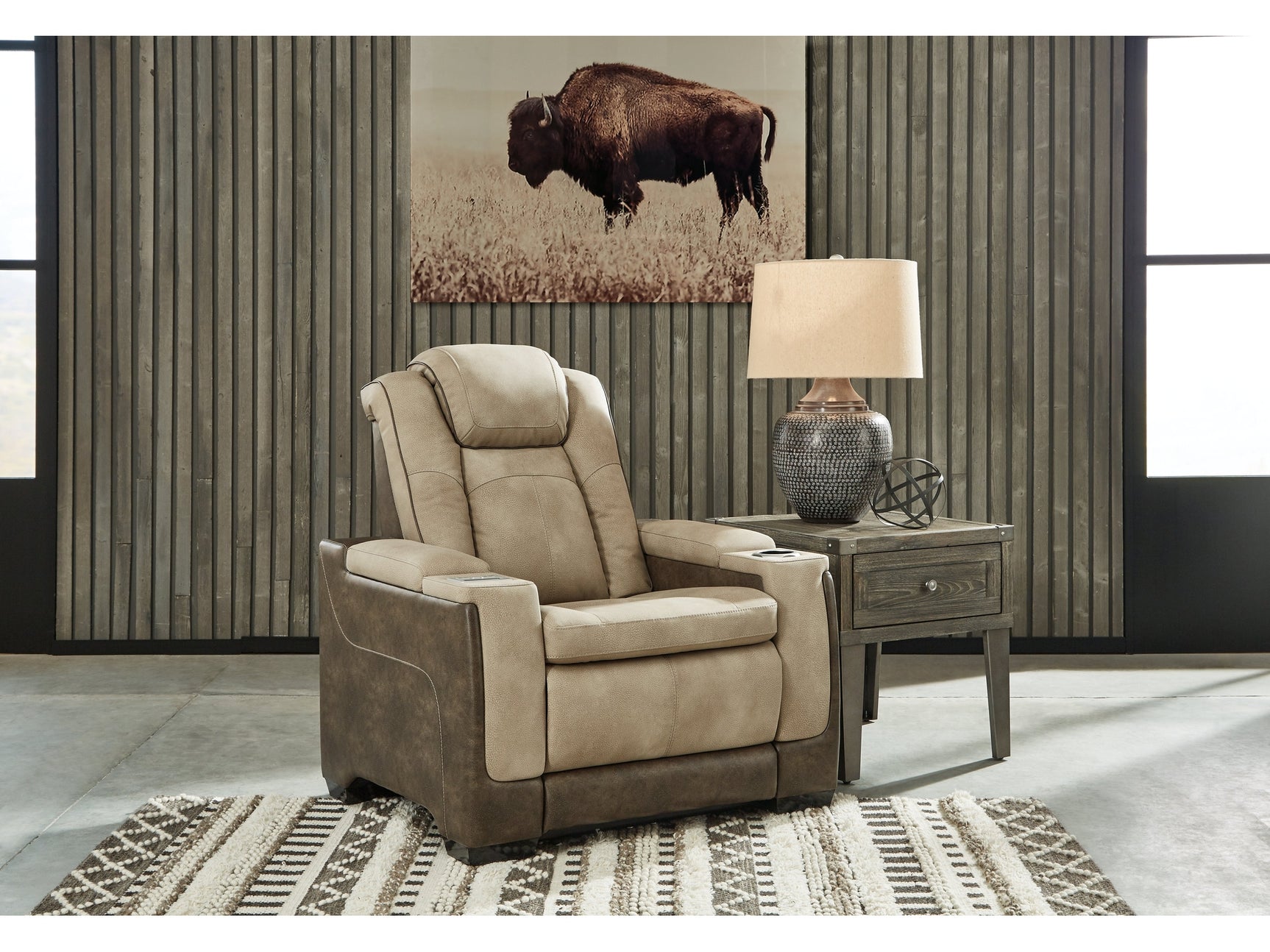 Next-Gen DuraPella Sand Power Recliner - Ornate Home