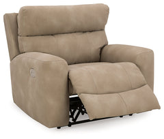 Next-Gen DuraPella Sand Power Recliner with Adj. Headrest - Ornate Home