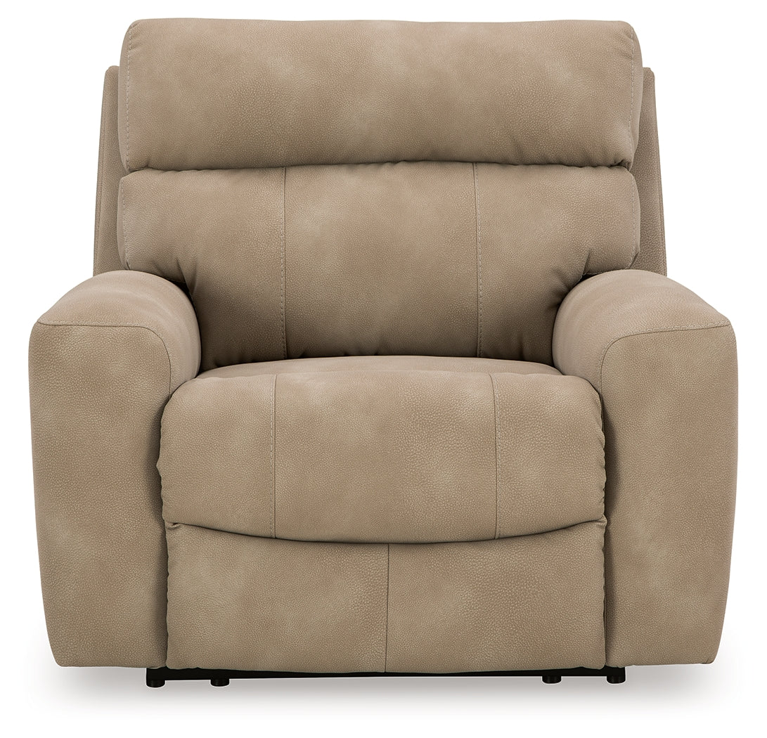 Next-Gen DuraPella Sand Power Recliner with Adj. Headrest - Ornate Home