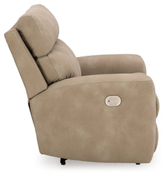 Next-Gen DuraPella Sand Power Recliner with Adj. Headrest - Ornate Home