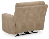 Next-Gen DuraPella Sand Power Recliner with Adj. Headrest - Ornate Home