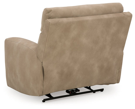 Next-Gen DuraPella Sand Power Recliner with Adj. Headrest - Ornate Home