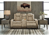 Next-Gen DuraPella Sand Power Reclining Loveseat w/ Console (Online Special Price) - Ornate Home