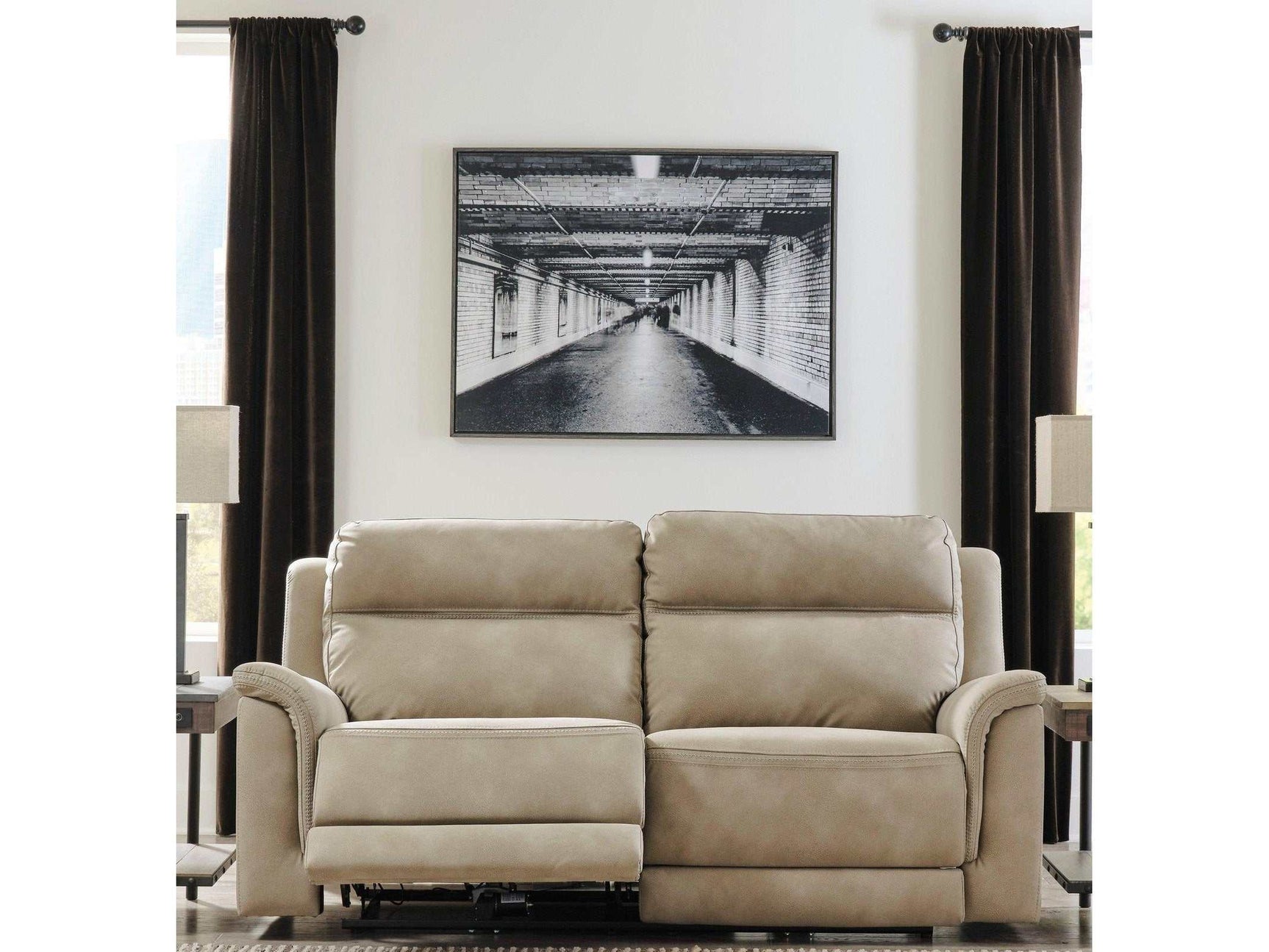 Next-Gen DuraPella Sand Power Reclining Sofa (Online Special Price) - Ornate Home