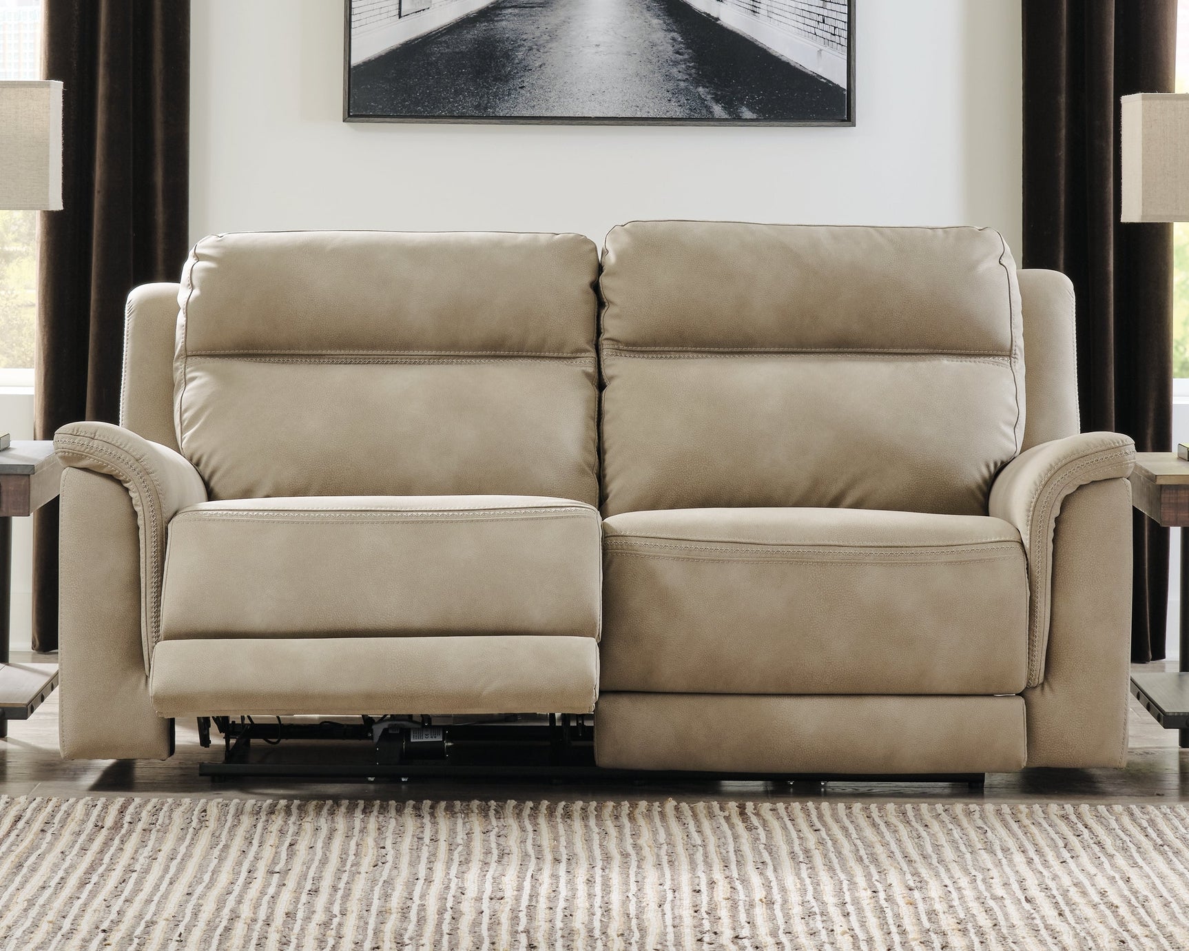 Next-Gen DuraPella Sand Power Reclining Sofa (Online Special Price) - Ornate Home