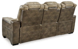 Next-Gen DuraPella Sand Power Reclining Sofa w/ Drop-Down Table (Online Special Price) - Ornate Home