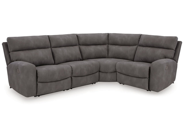 Next-Gen DuraPella Slate 4-Piece Power Reclining Sectional (Online Special Price) - Ornate Home