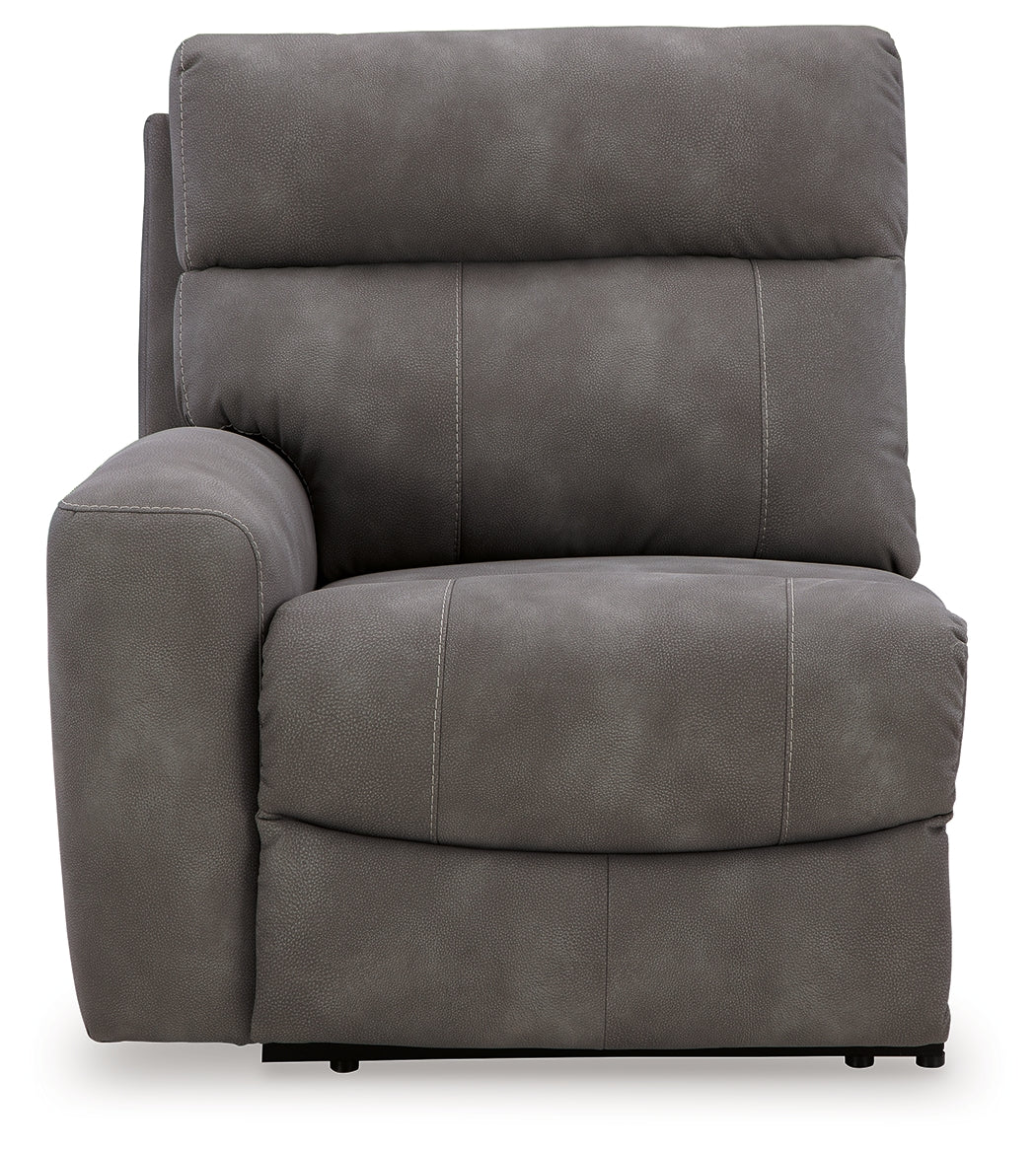 Next-Gen DuraPella Slate 5-Piece Power Reclining Sectional (2 armless chairs) (Online Special Price) - Ornate Home