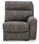Next-Gen DuraPella Slate 5-Piece Power Reclining Sectional (2 armless chairs) (Online Special Price) - Ornate Home