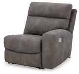 Next-Gen DuraPella Slate 5-Piece Power Reclining Sectional (2 armless chairs) (Online Special Price) - Ornate Home