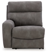 Next-Gen DuraPella Slate 5-Piece Power Reclining Sectional (2 armless chairs) - Ornate Home