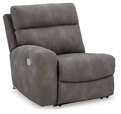 Next-Gen DuraPella Slate 5-Piece Power Reclining Sectional (2 armless chairs) - Ornate Home