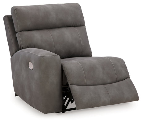 Next-Gen DuraPella Slate 5-Piece Power Reclining Sectional (2 armless chairs) - Ornate Home