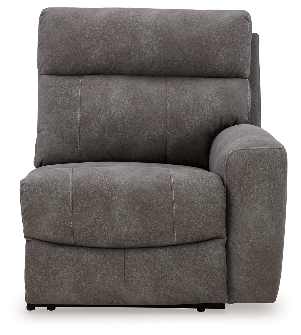 Next-Gen DuraPella Slate 5-Piece Power Reclining Sectional (2 armless chairs) - Ornate Home