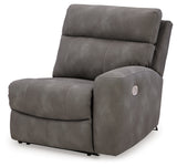 Next-Gen DuraPella Slate 5-Piece Power Reclining Sectional (2 armless chairs) - Ornate Home