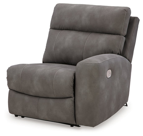 Next-Gen DuraPella Slate 5-Piece Power Reclining Sectional (2 armless chairs) - Ornate Home