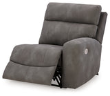 Next-Gen DuraPella Slate 5-Piece Power Reclining Sectional (2 armless chairs) - Ornate Home