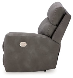 Next-Gen DuraPella Slate 5-Piece Power Reclining Sectional (2 armless chairs) - Ornate Home