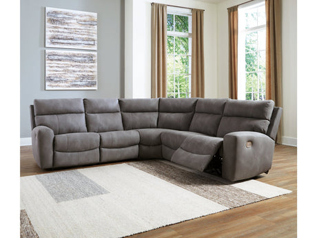 Next-Gen DuraPella Slate 5-Piece Power Reclining Sectional (armless chair) - Ornate Home