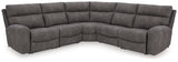 Next-Gen DuraPella Slate 5-Piece Power Reclining Sectional (armless chair) - Ornate Home