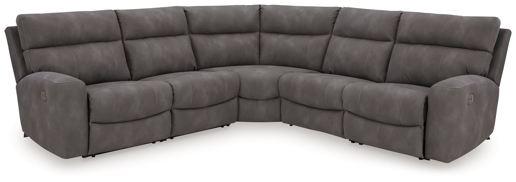 Next-Gen DuraPella Slate 5-Piece Power Reclining Sectional (armless chair) - Ornate Home