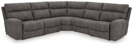 Next-Gen DuraPella Slate 5-Piece Power Reclining Sectional (armless chair) - Ornate Home