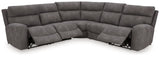 Next-Gen DuraPella Slate 5-Piece Power Reclining Sectional (armless chair) - Ornate Home