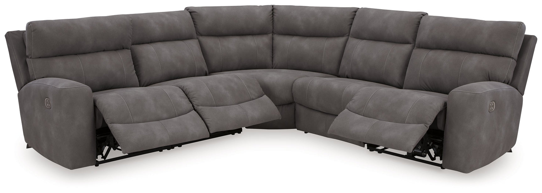 Next-Gen DuraPella Slate 5-Piece Power Reclining Sectional (armless chair) - Ornate Home