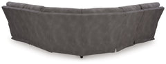Next-Gen DuraPella Slate 5-Piece Power Reclining Sectional (armless chair) - Ornate Home
