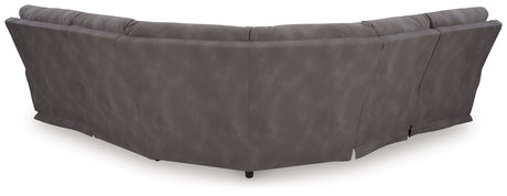 Next-Gen DuraPella Slate 5-Piece Power Reclining Sectional (armless chair) - Ornate Home