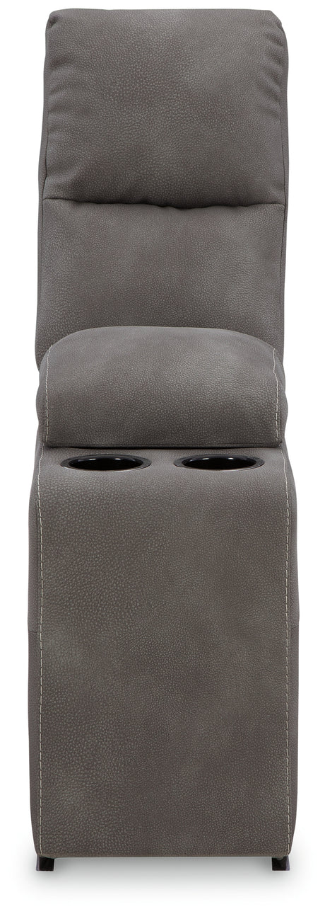 Next-Gen DuraPella Slate 5-Piece Power Reclining Sectional (console) - Ornate Home