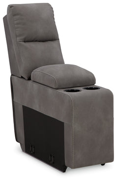 Next-Gen DuraPella Slate 5-Piece Power Reclining Sectional (console) - Ornate Home