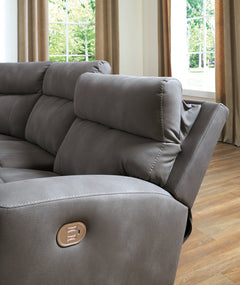 Next-Gen DuraPella Slate 6-Piece Power Reclining Sectional - Ornate Home