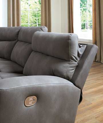 Next-Gen DuraPella Slate 6-Piece Power Reclining Sectional - Ornate Home