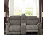 Next-Gen DuraPella Slate Power Reclining Loveseat w/ Console (Online Special Price) - Ornate Home