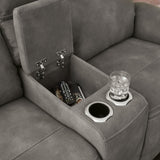 Next-Gen DuraPella Slate Power Reclining Loveseat w/ Console (Online Special Price) - Ornate Home
