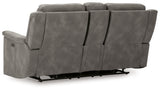 Next-Gen DuraPella Slate Power Reclining Loveseat w/ Console (Online Special Price) - Ornate Home